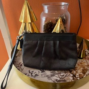 COACH Charcoal Grey Color Wristlet